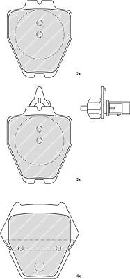 Kit Pastiglie Freni POSTERIORI Ferodo MERCEDES CLASSE E '95-'02 E 220