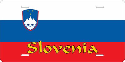 Slovenia Flag License Plate Personalized Car Auto Bike Moped Motorcycle