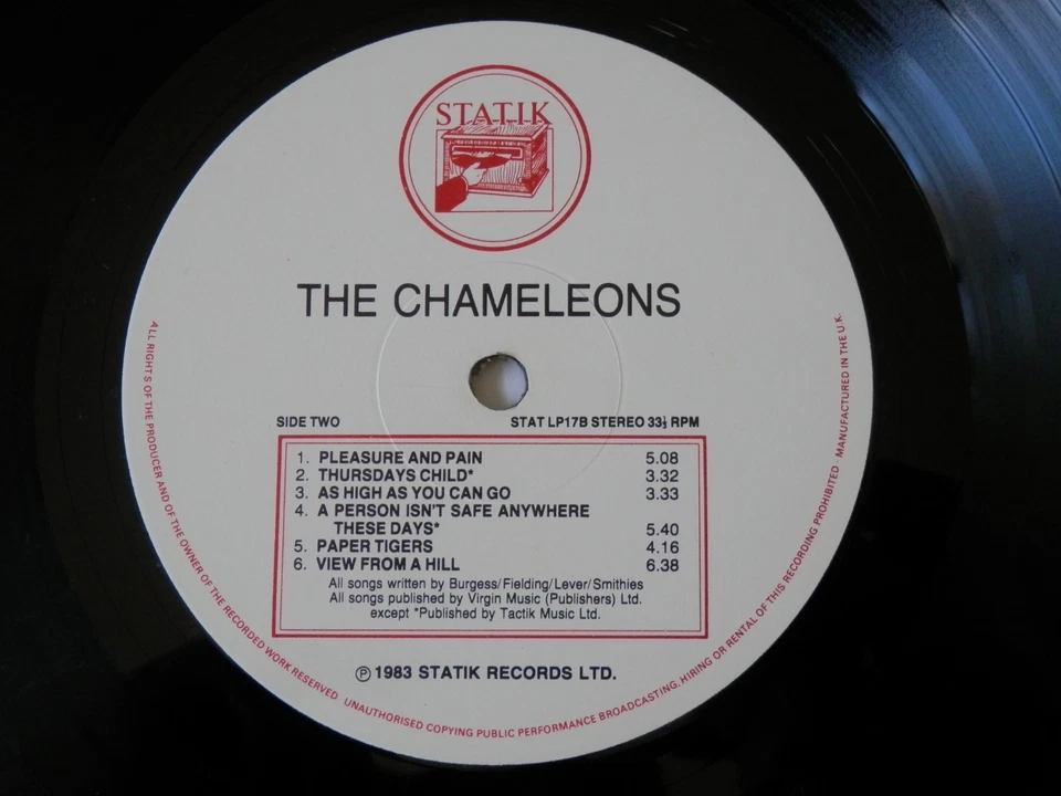 THE CHAMELEONS-SCRIPT OF THE BRIDGE  1985 UK REISSUE - Image 3 of 4