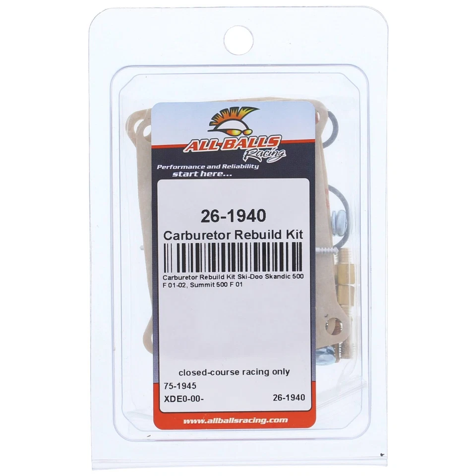 New All Balls Carburetor Rebuild Kit 26-1940 for Ski-Doo Skandic 500 F 01 02 Foto 4 de 4