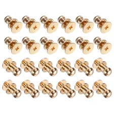 24pcs 0.2'' x 0.27'' Mini Round Knobs, Small Drawer Pulls, Gold