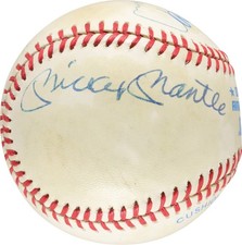 Mickey Mantle Ted Williams Carl Yastrzemski Triple Crown Signed Baseball PSA DNA