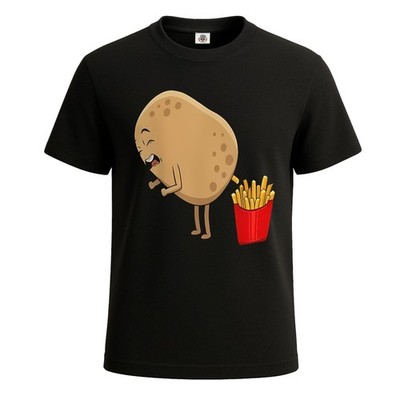 Kartoffel kacken Pommes lustig Pommes Kartoffelliebhaber Herren T-Shirt Tee Top