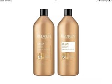 Redken All Soft Shampoo And Conditioner- 1000ml - SALON SIZE New & Sealed
