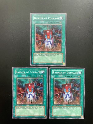 Yugioh Banner Of Courage PGD-089 Common 1st Edition LP/MP X3