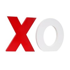 Avxzbef Valentine's Day Tabletop Sign Decor Wooden XOXO Tabletop Decorations