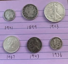 1943 Walking Liberty - 1899 Barber Quarter - 1936 Mercury Dime and more SILVER🔥