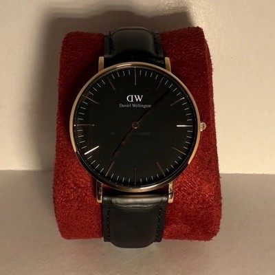 Daniel Wellington Classic Cornwall 36mm Black Dial Rose Gold Quartz Watch