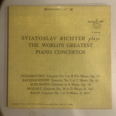 Sviatoslav Richter, Box Set, VG+, Plays The Worlds Greatest Piano Concertoes