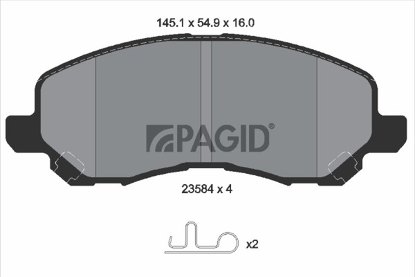 Pagid Bremsbelagsatz Scheibenbremse T1274N FüR Peugeot 4008 Hdi AWC CitroËN C4 8-image