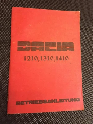 Betriebsanleitung Dacia 1210 1310 1410 Vermutlich Kopie {G.K - Bild 1 von 3