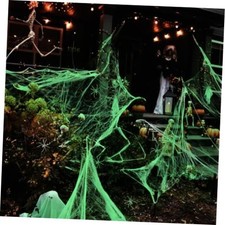 Halloween Creepy Spider Web Decor, 200 Sqft Super Stretchy Glow in The Dark