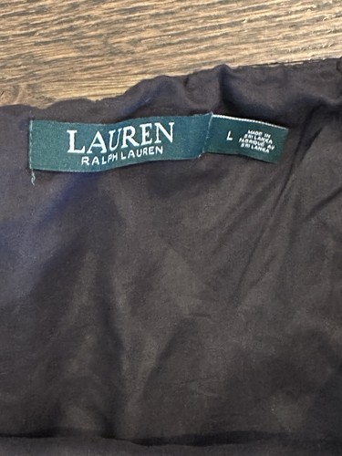 Ralph Lauren Damen Rock Stufen Maxi Schwarz & Braun Baumwolle A-Linie Größe L - Bild 4 von 5