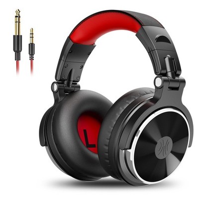 OneOdio Pro 10 Over Ear Kopfhörer mit Kabel schwarz-rot kraftvoller Klang Musik