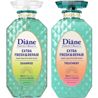 Diane Shampoo & Treatment Extra Fresh & Repair 450ml x 2