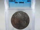 1881-S Morgan Silver dollar graded MS-66 by ICG