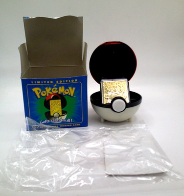 POK'EMON Limited Edit. TOGEPI 23K Gold-Plated TRADING CARD &POK'EMON BALL-OPENED