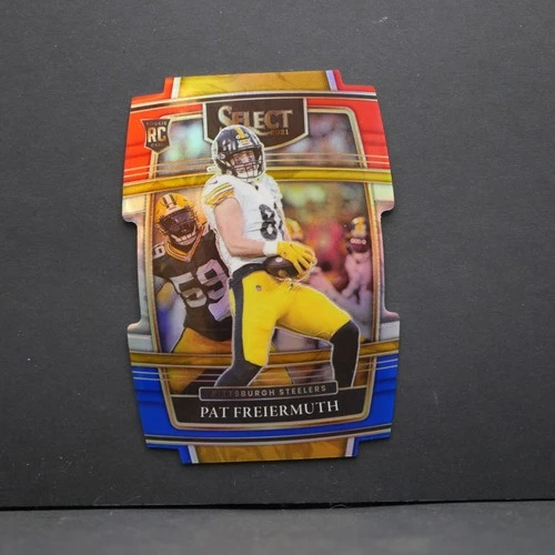 2021 Panini Select - Concourse Pat Freiermuth #59 Red &amp; Blue Prizm Die-Cut (RC)