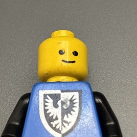 Misprint Lego Black Falcon Knight Minifigure Reverse Print 6074 Error INCOMPLETE