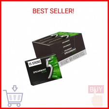 5 Gum Spearmint Rain Sugar Free Chewing Gum Bulk, 15 Stick Box Pack of 10 