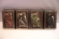 4pc FROG LIGHTERS VINTAGE LOT ELECTRONIC REFILLABLE BUTANE IN PLASTIC BOXES NEW