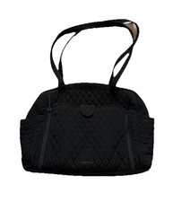 Vera Bradley Black Stroll Around Baby Bag Purse Tote Pockets  Changing Pad