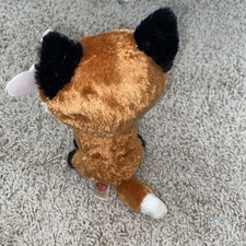 NWT TY Beanie Boos Slick The Brown Fox Glitter Eyes 6" Plush Stuffed Animal TOY