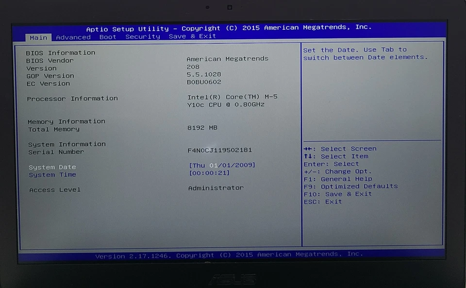 Portátil ASUS ZenBook UX305F 13,3" Intel M-5 Y10c 8 GB Ram SIN HD/OS (FL) Foto 2 de 4