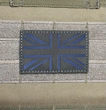 United Kingdom Union Jack IR flag tactical morale infrared hook patch Green