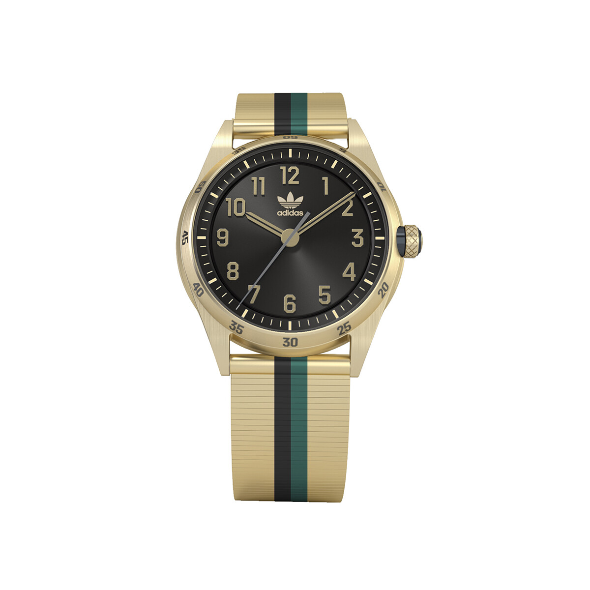 adidas black and gold watch