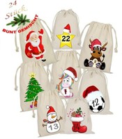 Gemischter Adventskalender Zum BefüLlen 24 Beutel SäCkchen Weihnachtskalender