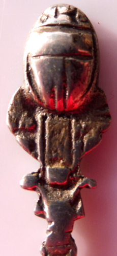 VINTAGE SPOON SMALL SPOON - EEGYPT SCARAB - Picture 1 of 3