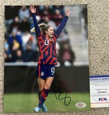 Ashley Sanchez Signed 8x10 Photo USWNT Soccer USA World Cup Autograph Psa Coa