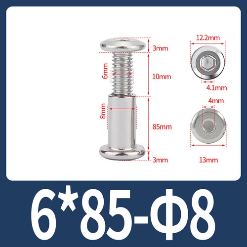 A2 Acero Inoxidable Hexagonal Enchufe Chicago Tornillo Atar Tornillo Remaches Cinturón Cuero Artesanía - Imagen 113 de 146