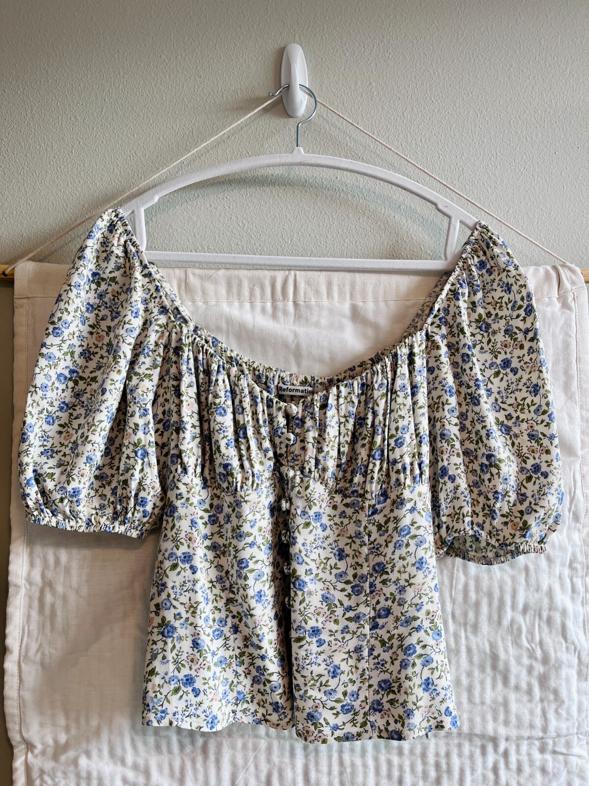 Reformation Buco Top Pixie Size 4 Puff Sleeve - image 2