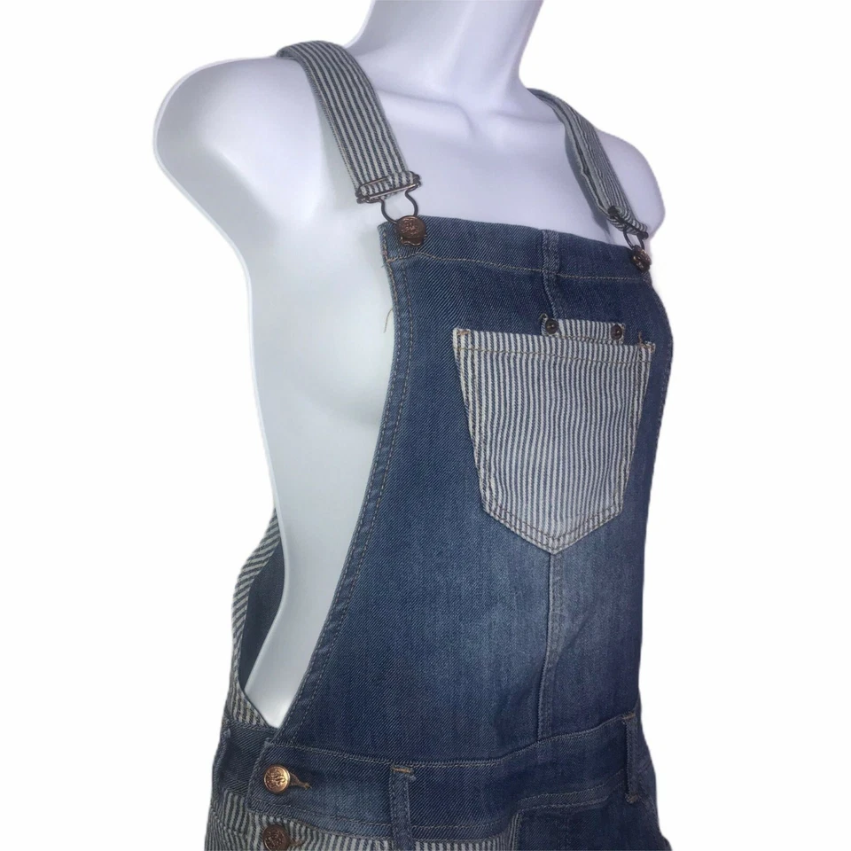 American Rag Patch Overalls Shortalls Juniors 1 - Image 3 of 4