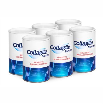 6x Collagile  human 300g - Bioaktive Kollagenpeptide