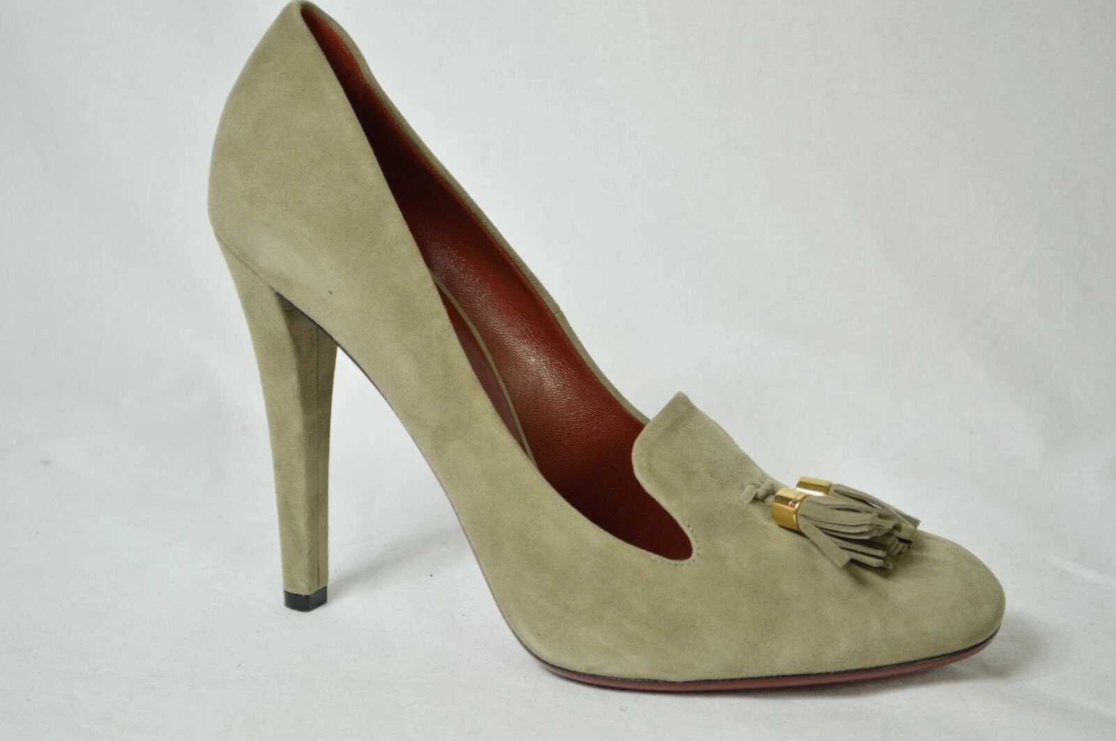 Chaussures Gucci talons escarpins gris daim gland 41,5 11,5