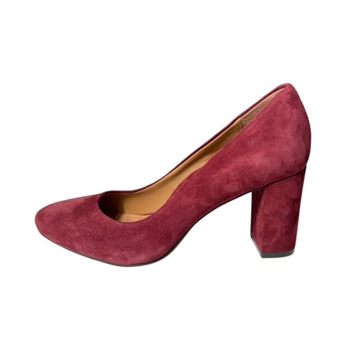 Vionic Burgundy Suede Amor Mariana Pump Womens size 7 arch Support - Picture 9 of 10