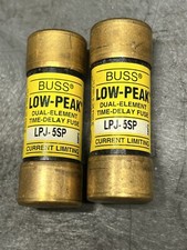   BUSS LPJ-5SP Low-Peak 5A 600VAC Class J Type D Fuse, Lot 2 ,used,free Ship    