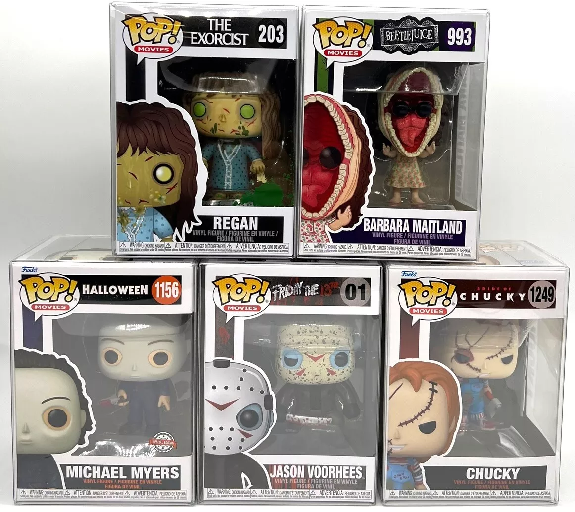 Funko Pop! Movies Horror Collection Bundle of 5 with POP Protectors