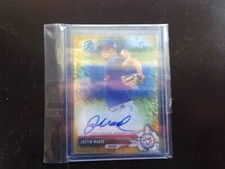 2017 BOWMAN JUSTIN MAESE *CHROME GOLD  Shimmer REFRACTOR AUTO #30/50*  BLUE JAYS