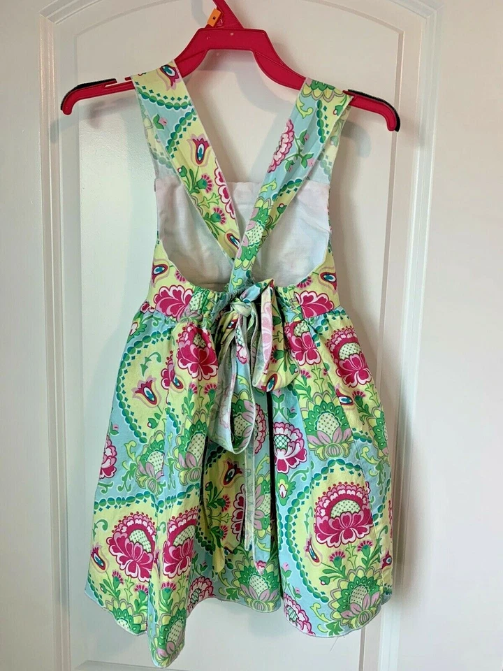 Niñas Talla 6 Lolly Wolly Doodle Boutique "X" Espalda Sol Vestido Verano   Foto 4 de 4