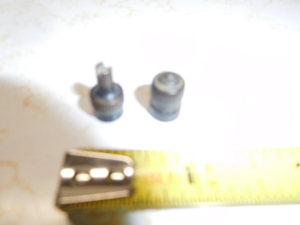 2 Vintage Threaded Brass 5/16 inch Valve Caps ~ Antique Bicycle - Image 2 of 3
