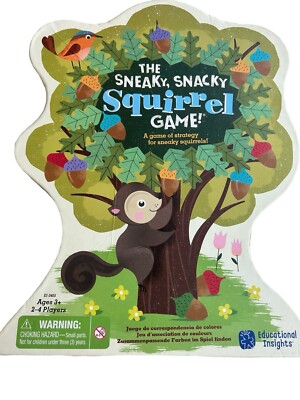 EDUCATIONAL INSIGHTS  THE SNEAKY, SNACKY, SQUIRREL GAME! For KIDS AGES 3+ USED G