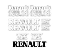 RENAULT ciągnik 133.14 TX naklejka etykieta 