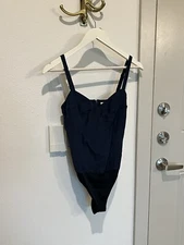 Amanda Uprichard Small navy Blue Bodysuit Adjustable Tank Top