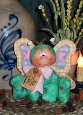 Patti's Ratties Primitive Butterfly Flutter Ornie Doll Paper Pattern 308