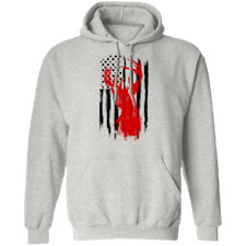 American Flag Hunting Deer Pullover Hoodie