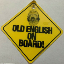 Old English on Board Car Window Sign w/ Suction Cup - 1985 - Royce Int'l